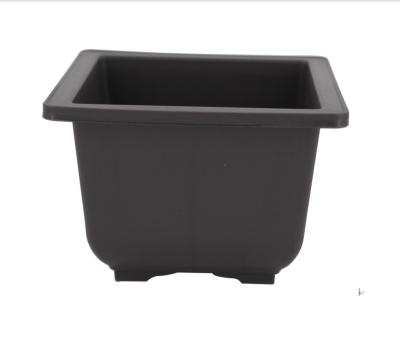 China Chinese Style 13.1*13.1*10cm Square 700ml Bonsai Pot Flower Pot Succulent Plastic Flower Pots for sale