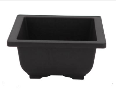 China Chinese Style 17*17*8cm Square Plastic Garden Flowerpot Flower Succulent Flower Pot for sale