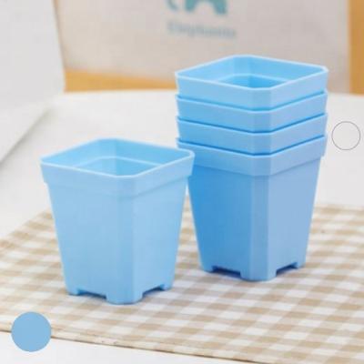 China Europe Mini Nursery Small Pots Blue Planter Pots Flower Pot for sale