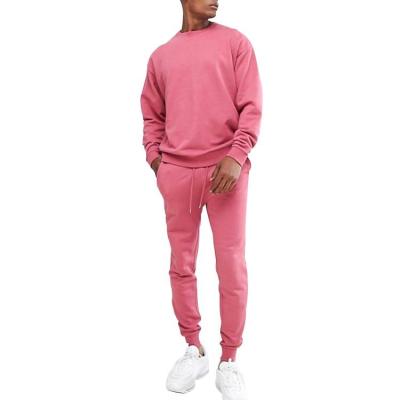 China Manufacturer Breathable Wholesale Custom Top Fashion Tracksuits Pink Tracksuit Men Terry Sweatsuit French for sale