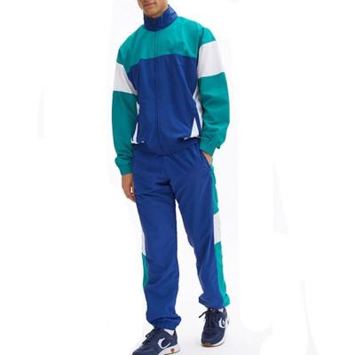 China OEM Color Block Eco-Friendly Unisex Tracksuits For Mens Tracksuit Custom Nylon Top Fashion Trendy Manufacturer for sale