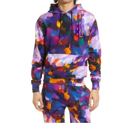 China Wholesale Casual Loose All Over Mens Fashion Mens Printed Hooded Tracksuits for sale