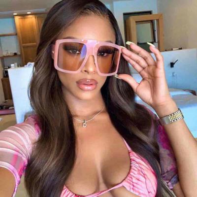 China New Women's Sunglasses Fashion Sun Shades Eyewear 2021 Trend Fashion Oversized Sunglasses Women for sale