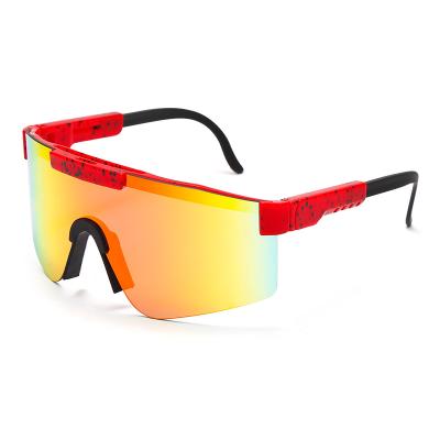 China Sports Sunglasses Cycling Gorgeous Gradient Sports Sunglasses Colorful Film Real Sunglasses for sale