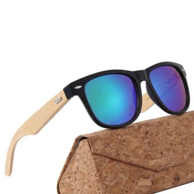 China 2022 Retro Zonnebril Square Glass Sunglasses UV400 Protection Fashion Sun Glasses Bamboo Rice Wood Outdoor Nail for sale