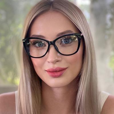 China Cat Eye Fashion Optical TR90 Frame Hot Selling Cat Eye Computer Glasses for sale