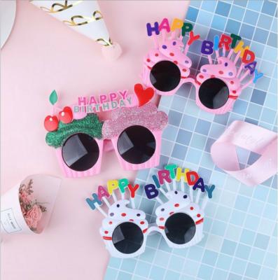 China 2021 Fashion Sunglasses Brand Design New Fun Festival Halloween Party Decorate Gift Ornaments Kids Christmas Birthday Cake Glasses For Kids for sale