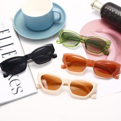 China Fashion Sunglasses Wholesale Fashion Polarized Shades Vintage Cat Eye Custom Rectangular 2022 Women Sunglasses for sale