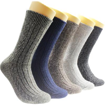 China Fashion Warm Mens Wool Terry Socks Custom Made Merino Wool Socks Antibacterial for sale