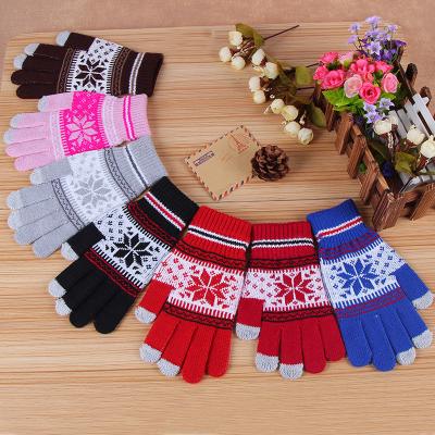 China Custom Touch Screen Logo Unisex Woman Warm Glove Men Snow Women Winter Gloves for sale