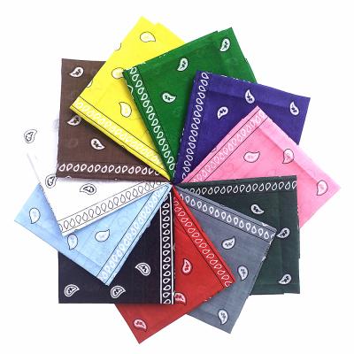 China Polyester bandanas 100% material hiphop bandanas wholesale cotton soft paisley bandana printing pattern for sale