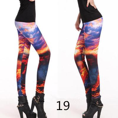 China Antibacterial milk silk printing custom leggings for different china women pantyhose woman pants legging for sale