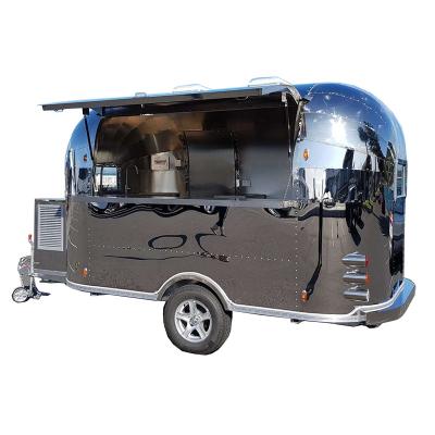 China Bakery Fiberglass Mini Food Trailer Hot Dog Cart with Fryer in Germany Taco Cart for Sale for sale