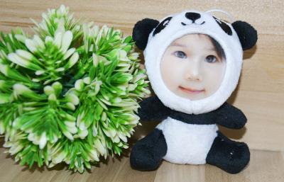 Chine Le masque de photo de nouveauté joue le panda bourré de la poupée 10CM de visage du cadeau 3D de peluche à vendre