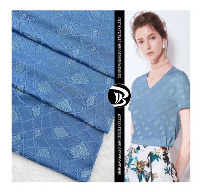 China Yibo flame retardant textile skin friendly custom polyester jacquard spandex knit jacquard fabric for cloth for sale