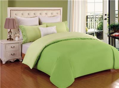 China Polyester Cotton Solid Color Duvet Cover Set Queen King Size Solid Bedding Set for sale