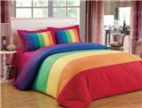 China Rainbow Energetic Bedding Polyester Cotton Duvet Cover 4pcs Set Polycotton Bedding set Queen/King Size for sale