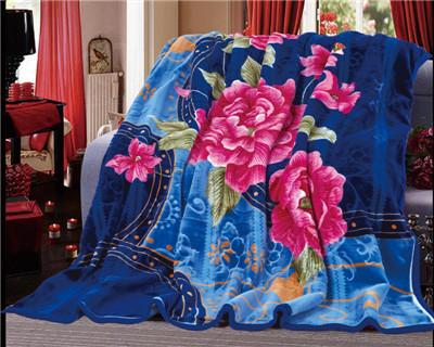 China China Factory Custom Wholesale Flower Printed 100% Polyester Blankets for sale