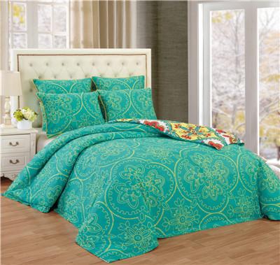 China Printed Comforter Set 6pcs Reversible Bedding Set Floral Design Queen Size Comforter Set for sale