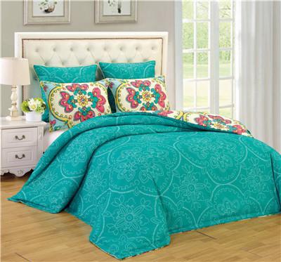 China Printed Comforter Set 6pcs Reversible Bedding Set Reactive Printed Comforter Pillow Full/Queen/King for sale