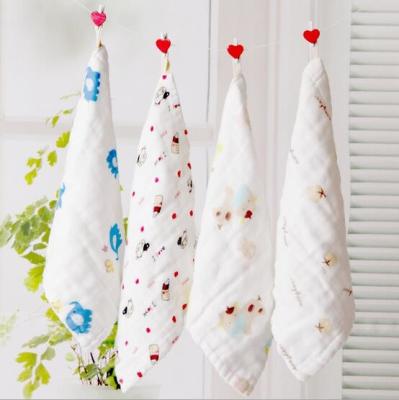 China Washing gauze baby handkerchief medical gauze baby saliva towel 100% cotton 6 layer baby towel for sale