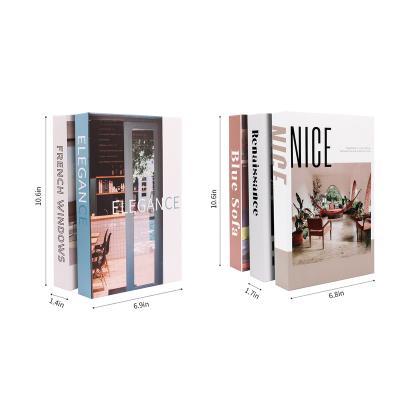 China Single & Beautiful House Decorating Fake Book Storage Box Home Decorative Gucc Boxes Shaped Paper Packaging Box for sale