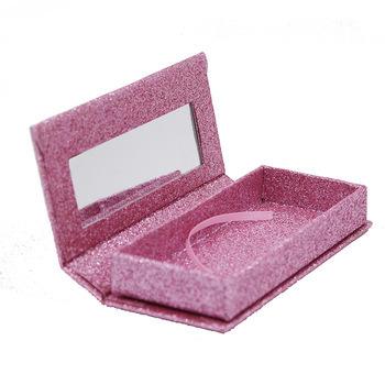 China Recyclable Custom Christmas Cute Empty Blush Private Label Magnetic Pink Eyelash Storage Box Packaging Lashes for sale