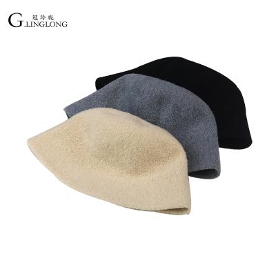 China JOINT Wholesale Men's Beanie Gray Fashion Knitted Wool For Custom Hat Winter Striped Acrylic for sale