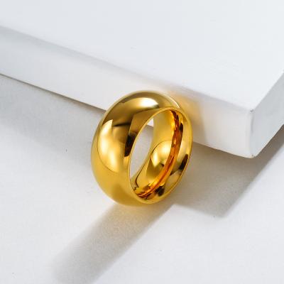 China TRENDY 18K Gold Thin Layer Stainless Steel Hear Ring Chunky Rings Jewelry For Woman for sale