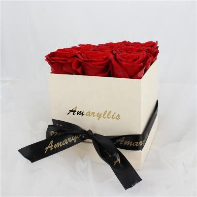 China Celebration Gifts Decoration Wholesale Dried Lasting Eternal Preserved Rose Flowers In Gift Box For Party Favors And Decorations for sale