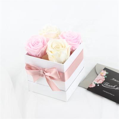 China Wholesale Rose Valentines Gifts Forever Celebration Gifts Eternal Rose Preserved Flower Rose Box Flower Gift Box for sale