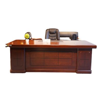 China ZZBIQS classic traditional wood manager boss office desk convertible luxury executive computer table desk for sale