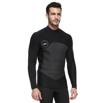 China Mens 2mm Neoprene Antibacterial Long Sleeve Jacket Front Zipper Wetsuit Top Men's Jacket Diving Surfing Suit for sale