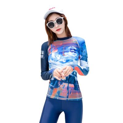 중국 2019 New Arrival SBART Korea Style Swimwear Women's Long Sleeves Anti-UV Rash Guard 판매용