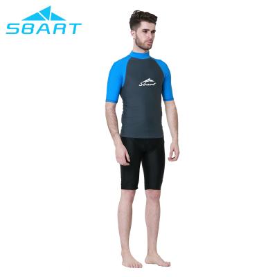 중국 Comfortable sbart short sleeves swim shirt vest quick dry rash guard for men with wholesale price 판매용