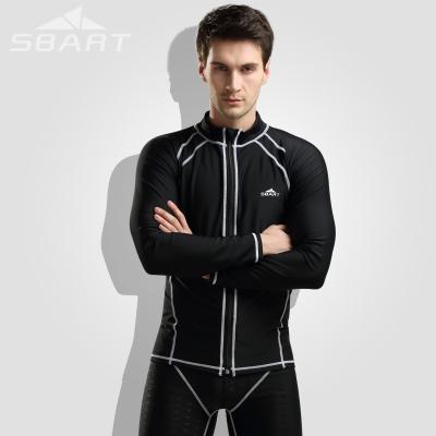 China Rash Guard Surfing Upf50 Long Sleeve Sbart Tops Rashie Front Zipper Rash Vest Quick Swim Elastic Dry Shirt Men à venda