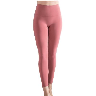 China 2020 Breathable No Embarrassment Line Eco-Friendly Female Active Wear Seamless High Waist Yoga Cloth Fitness Yoga Tight Pants Gaiters for sale