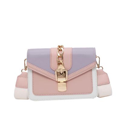 China New Fashionable ARTEX 2021 PORTABLE Hit The Color Messenger Small Square Bag Chain Sling Shoulder Bags for sale