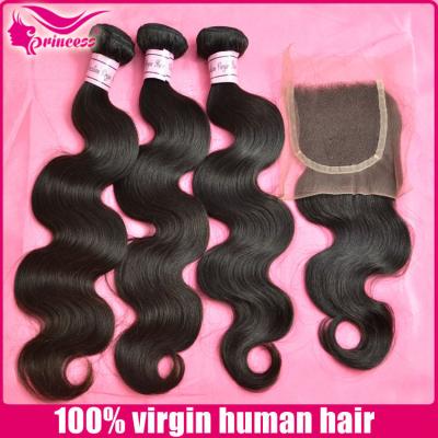 China Body Wave Hair For Sale Good Quality Hoe Selling Cheap Price Peruvian Virgin Hair Body Wave With Closure for sale