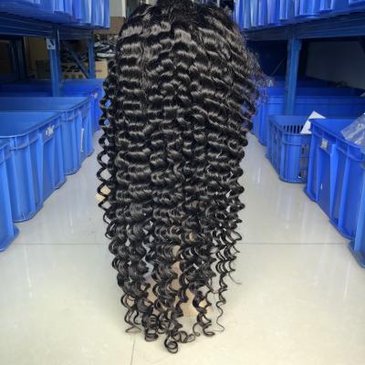 China Glueless Deep Wave Hair Full Lace Wigs Wholesale Cheap 100% Virgin Full Lace Hair Wigs For Black Women for sale