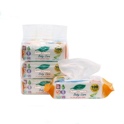 China Babies Hand And Biodegradable Soft Disposable 100pcs Baby Mouth Wipes , Organic Water Baby Wipes for sale