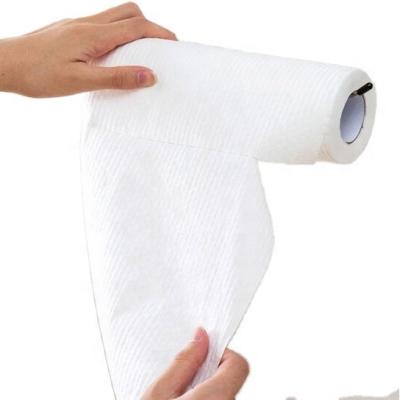 China Household Cleaning Disposable Kitchen Towel Washable Cleaning Roll Cleaner Wiping Rags Dishcloth Wood Spunlace Nonwoven Fabric for sale