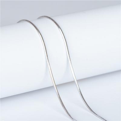 China Never allergic and lose fade 925 Sterling Silver Chains For Jewelry making octagonal snake chain for sale