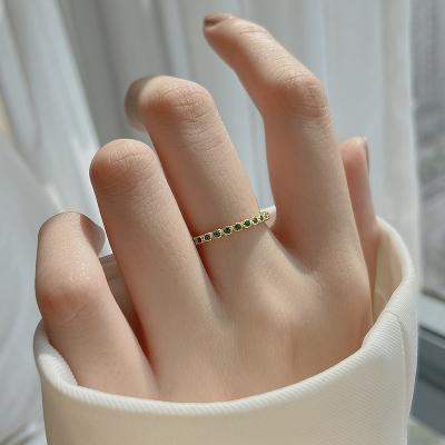 China Never Allergic And Lose To Fade 925 Sterling Silver Cubic Zirconia CZ Vermeil Adjustable Jewelry Gold Color Plated Open Rings Wholesale for sale