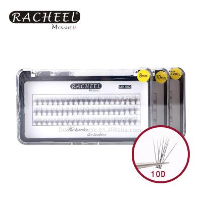 China Premade Volume Lashes 10D Natural Soft Long And Tangle Free Individual Tapered Lashes Eyelash Extension for sale