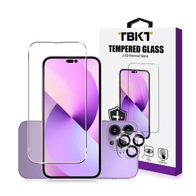 China Anti-fingerprint Screen Protector For iPhone 14 13 12 11 pro Max Camera Lens Protector 0.33mm HD Clear Tempered Glass Phone Screen Protectors for sale