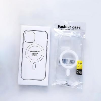 China Magnetic Clear Shockproof Transparent Radio Phone Case TPC PC Filling Phone Case For iPhone 14 13 Mobile Phone Case Back Cover for sale