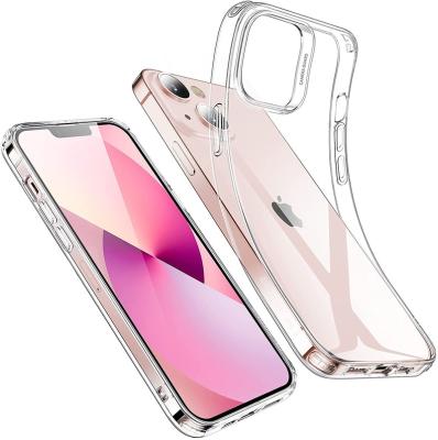 China Shockproof Clear Phone Case For iPhone 13 14 Clear Transparent Soft Case 1.5mm TPU Anti-scratch Phone Case Protector for sale