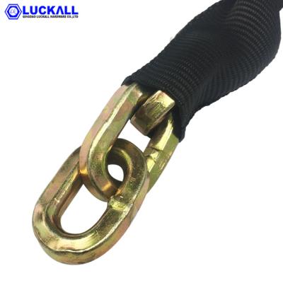 China Lock chain steel chain for lock chain lock square shape lock chain with fabric sleeve for sale