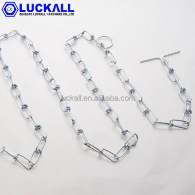 China Dog Chain Chrome Plated Dog Chain For Puppy Pet Chain Animal Chain With PU Handle for sale